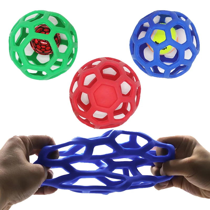 

5.5 Inch Large Dog Hollow Ball Toy Rubber TPR Pet Fetch Treat Dispenser Puzzle Roller Chew Bite Accessories Juguetes Para Perro