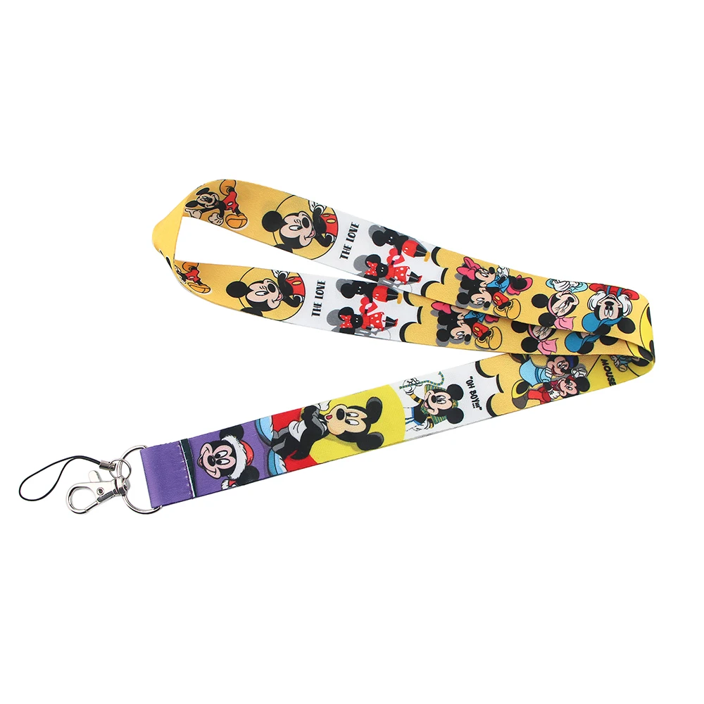 

Mickey Mouse Anime Lanyard Badge ID Mobile Phone Rope Key Lanyard Neck Straps Accessories webbings ribbons