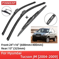 for hyundai tucson jm 2004 2009 front rear wiper blades brushes cutter accessories j hook 2004 2005 2006 2007 2008 2009