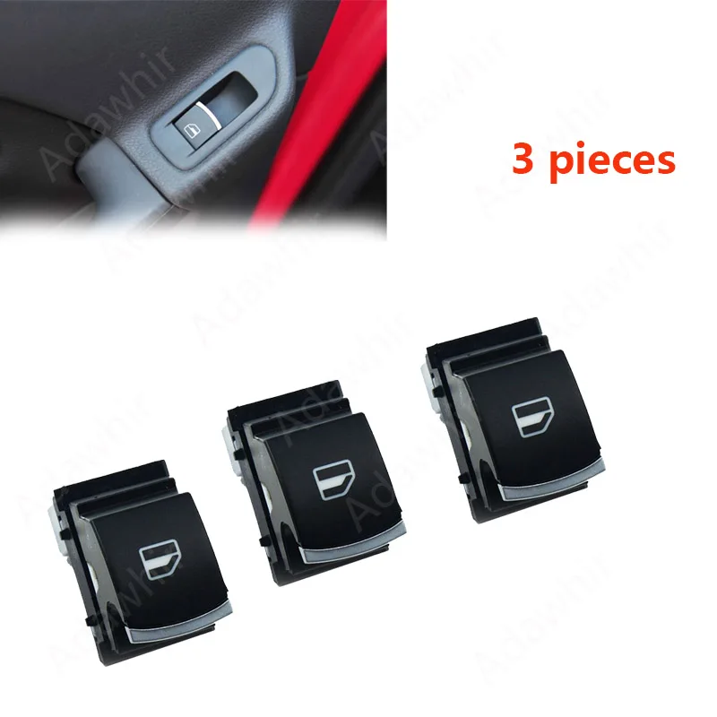 

3xpcs Chrome Passenger Window Switch for VW Golf Jetta MK5 MK6 Passat CC Tiguan 5ND959855