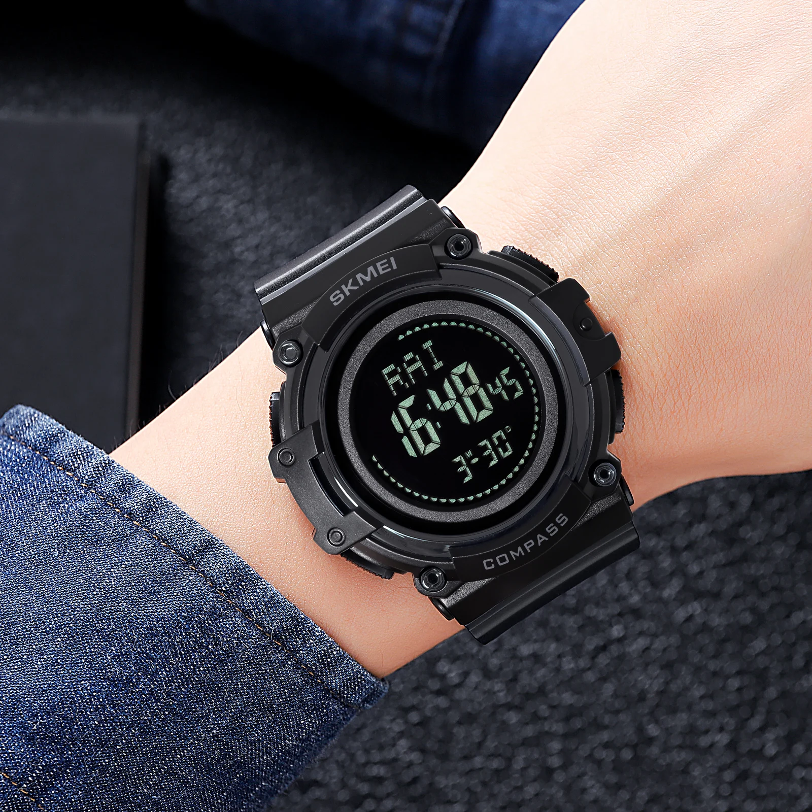 Skmei compass watch discount