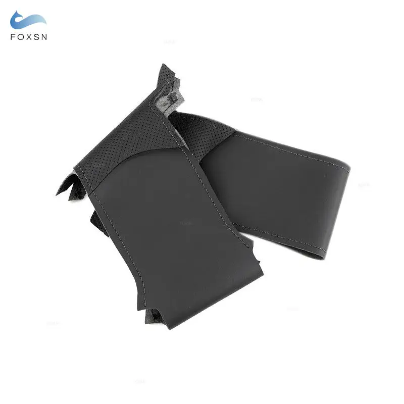 Автомобильный черный кожаный чехол на руль для Opel Vauxhall Holden Astra K Corsa E Crossland X Insignia CT