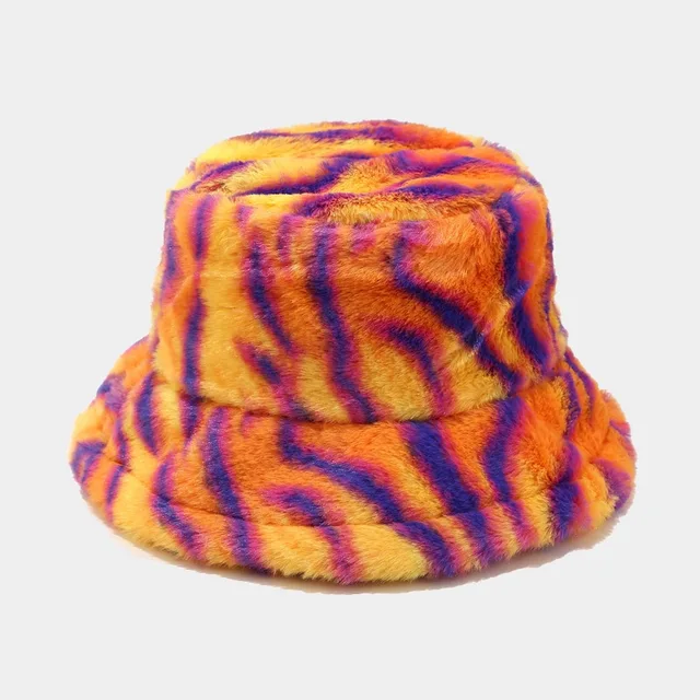 Осенне-зимняя Панама, женская шапка из искусственного меха для рыбалки, плюшевая теплая шляпа с принтом зебры, женская шляпа для рыбалки