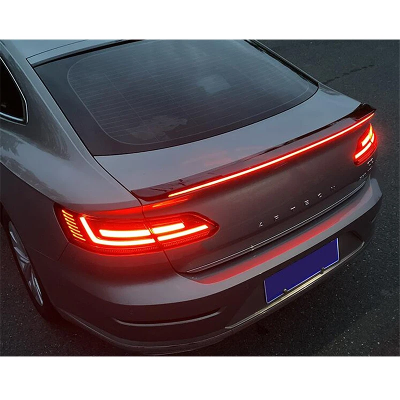 

For NEW VW CC Passat Long LED Light Spoiler Wing Car Trunk Rear Lip Tail Fin Accessories Decoration Refit 2019-2023 Year