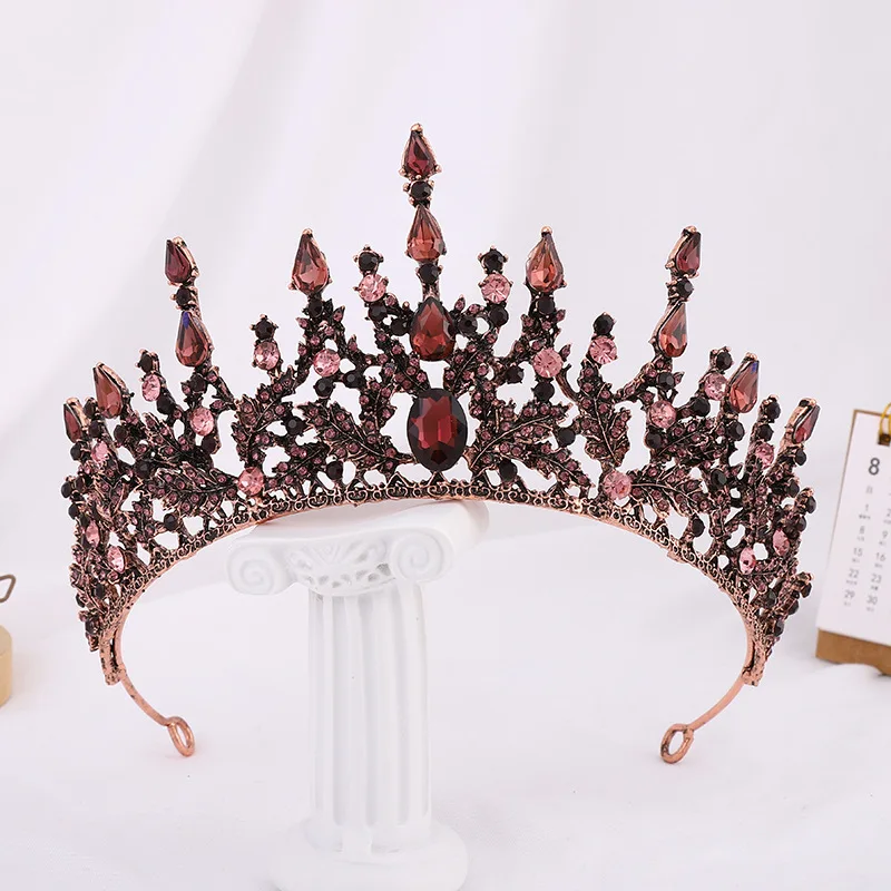 

Luxury Baroque Crystal Bridal Crowns Tiaras Women Wedding Hair Accessories Rhinestone Prom Party Pageant Diadem Bride Headbands