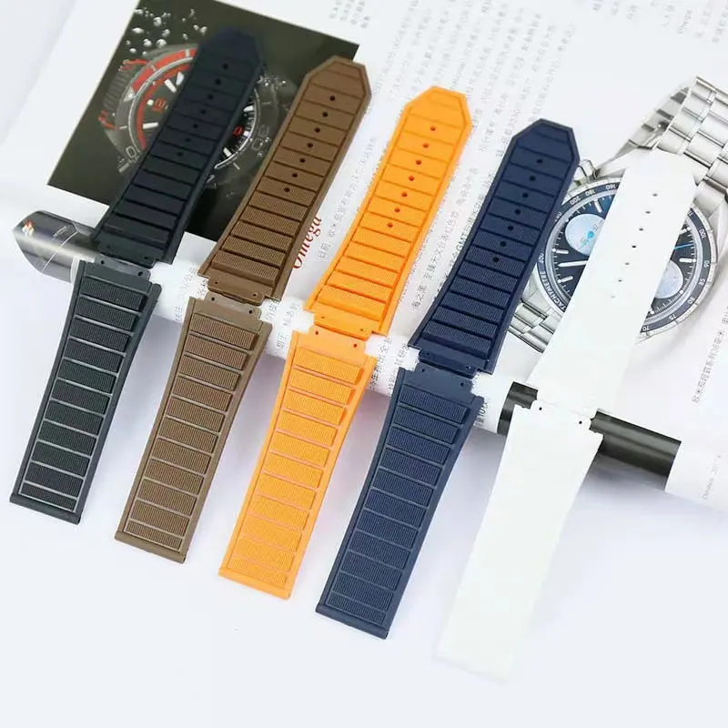 

Men's and women's watch rubber strap, suitable for Hengbao waterproof silicone strap watch accessories 19X29X24mm