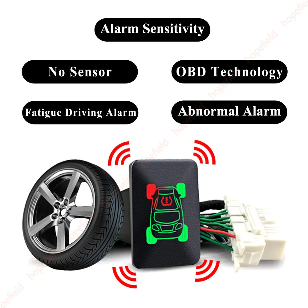 

Digital LCD OBD TPMS Tire Pressure Monitor System Four Tyre Security Alarm for mitsubishi Outlander 3 PHEV Eclipse Cross Xpander