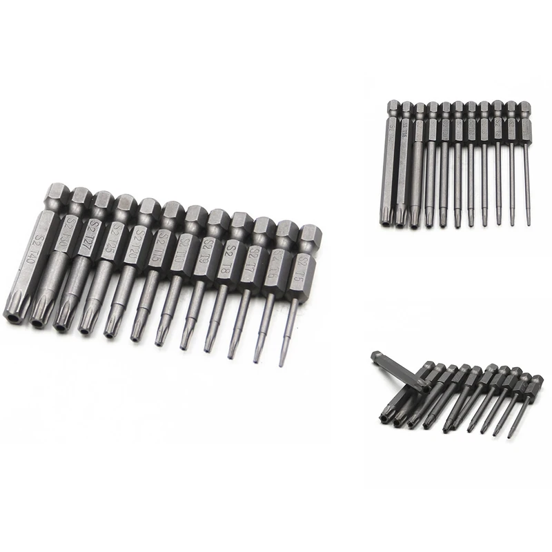 

ABHG 1/4Inch Hex Handle Screwdriver, Tamper-Proof Safety Drill Bit Set, Hollow Torx Extended S2 Bits