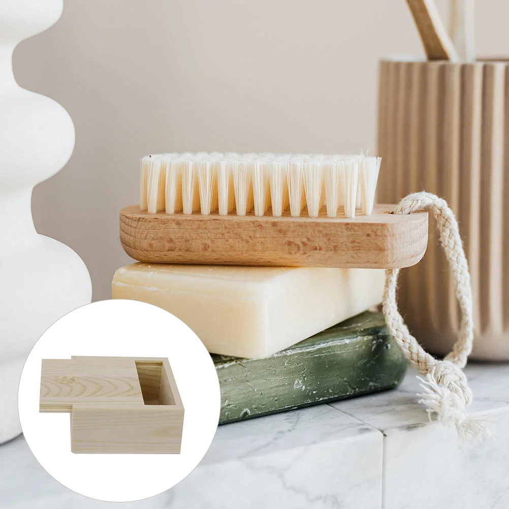 

Box Soap Wooden Wood Holder Jewelry Gift Dish Storageunfinished Bar Case Boxes Container Small Treasure Lid Chestmini Organizer