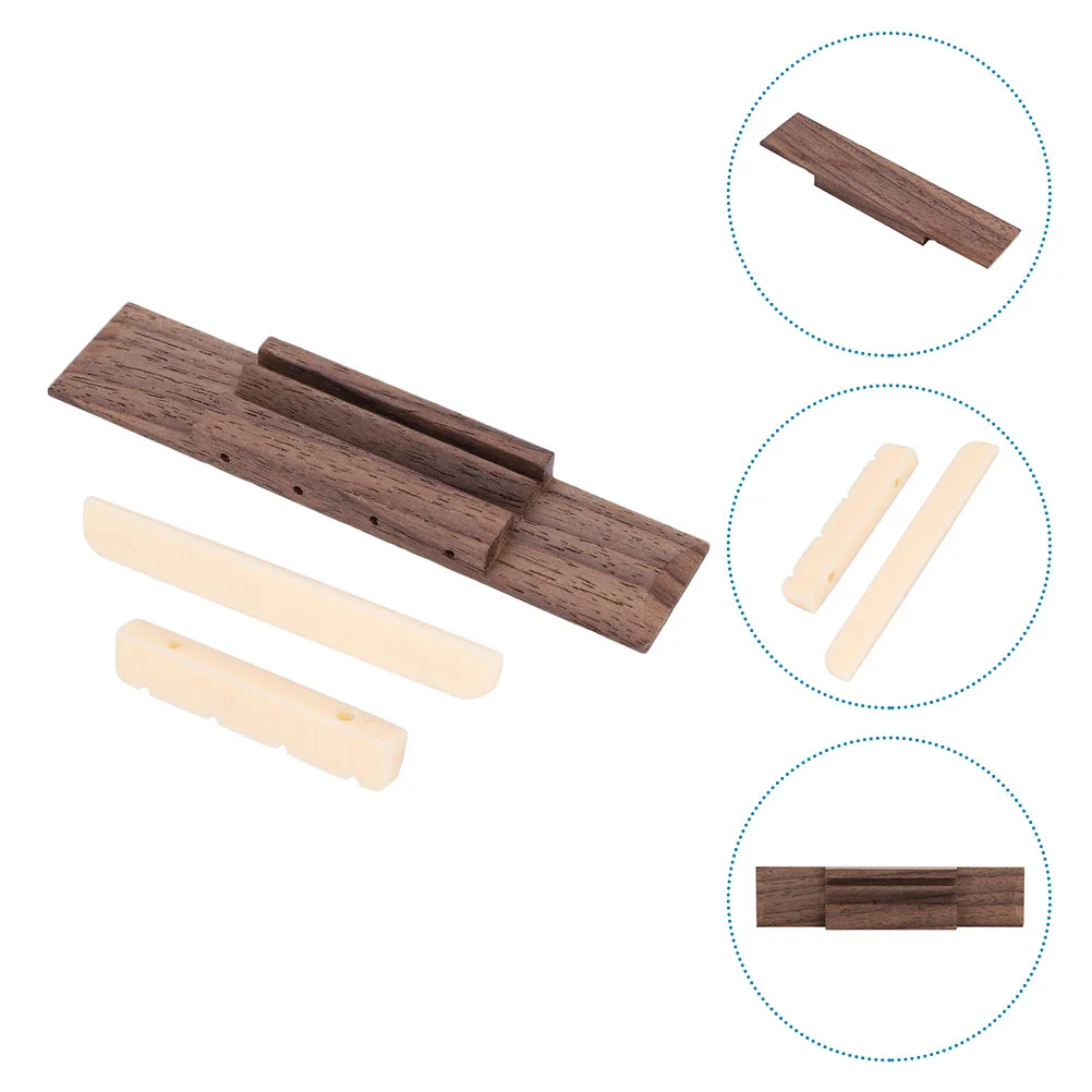 

Guitar Accessory Repair Accessories Wooden Bridge Ukulele Fittings Parts Replacement Saddle Nut