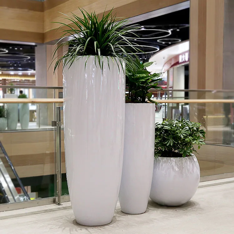

Simple glass fiber reinforced plastic mall Chen Mei installed vase ornaments combination of floor pots customized