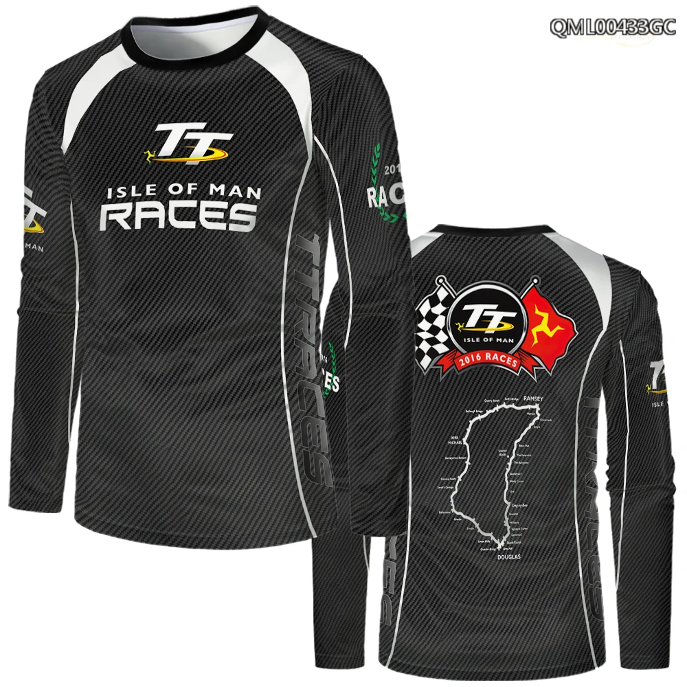 Футболка для верховой езды с изображением острова Мэн Т-круга мотоцикла дороги