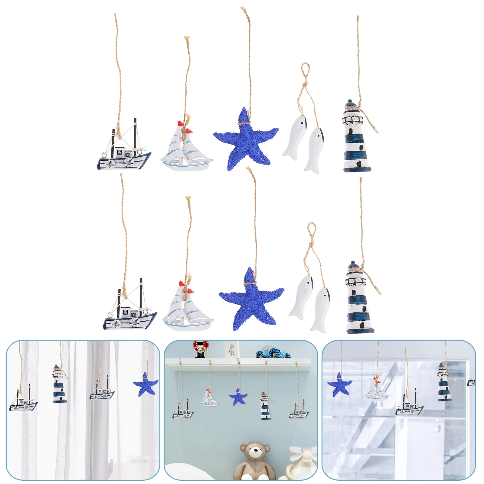 

10pcs Mediterranean Ocean Style Pendants Mediterranean Marine Style Decorations