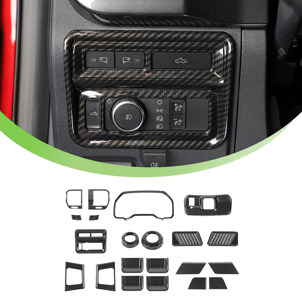 

Декоративная крышка для салона автомобиля, приборной панели, выпускное отверстие воздуха, комплекты отделки для Ford F150 F-150 2021 2022 2023, аксессуары ABS, красный