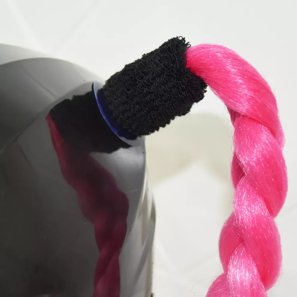

2pcs/pair New Motorcycle Helmet Braids Woman Braids Wig For Motorbike Helmets Multicolor Twist Dual Pigtail Ponytail With Sucker