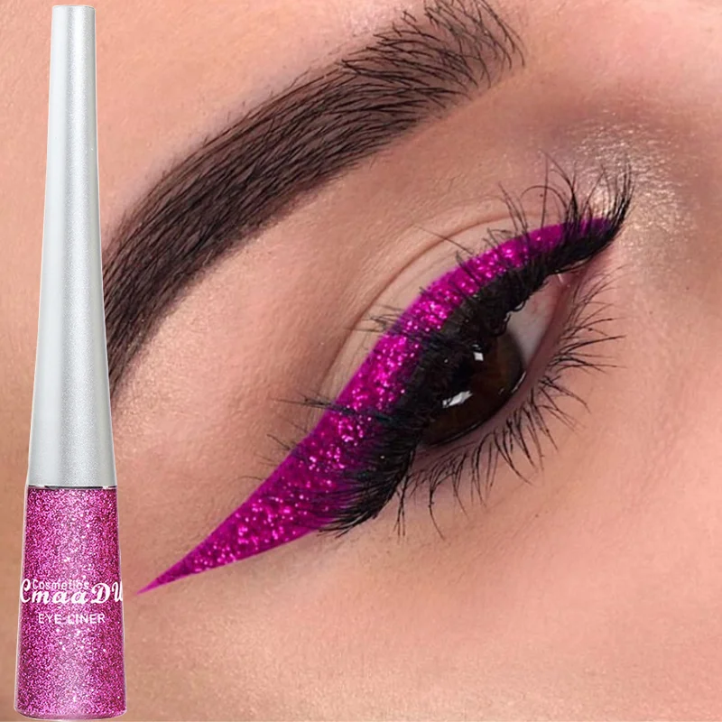 

16 Colors Glitter Liquid Eyeliner Pen Waterproof Fast Dry Shimmer Eye Liner Gel Lasting Colorful Eyeliner Sequin Makeup Cosmetic