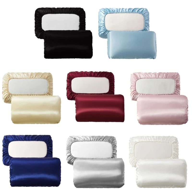 

Satin Pillow Cover Decorative Pillowcase Decorative Cushion Cover Supplies for School Office Car Bed Decoration