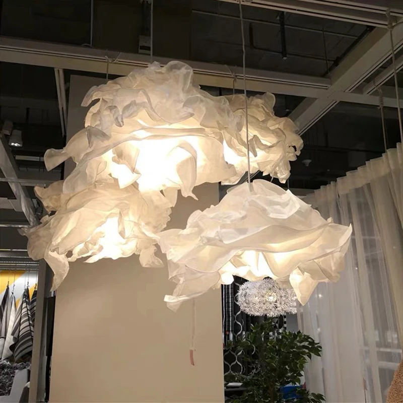 

35cm Art DIY Cloud Lamp Shade Flower Light Shade Ceiling Lampshade Decoration Chandelier Pendant For Living Room Bedroom Bar Use