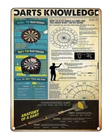 veidsuh darts knowledge 3 retro poster plaque for club cafe bar home kitchen wall decoration