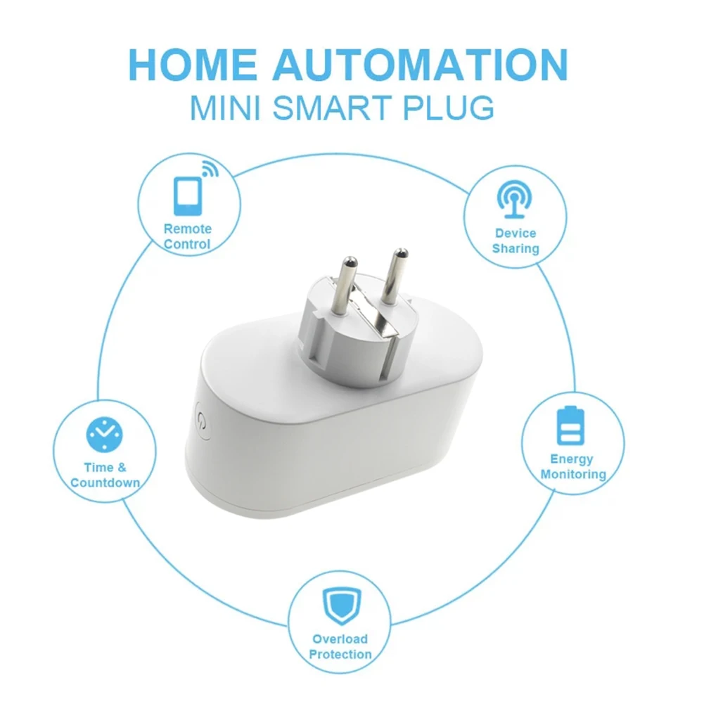 

Dual Power Socket Work with Alexa/Google Home EU Plug Wi-Fi Outlet Socket Remote Control with Timer Function Smart Home Products