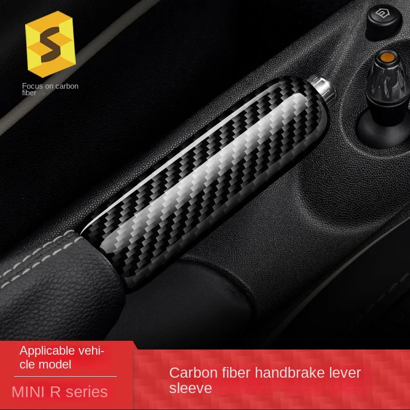 

100% 3K Carbon Fibre Handbrake Housing Interior Modification Handbrake Cover for BMW MINI Cooper R50 R53 R52 R55 R59