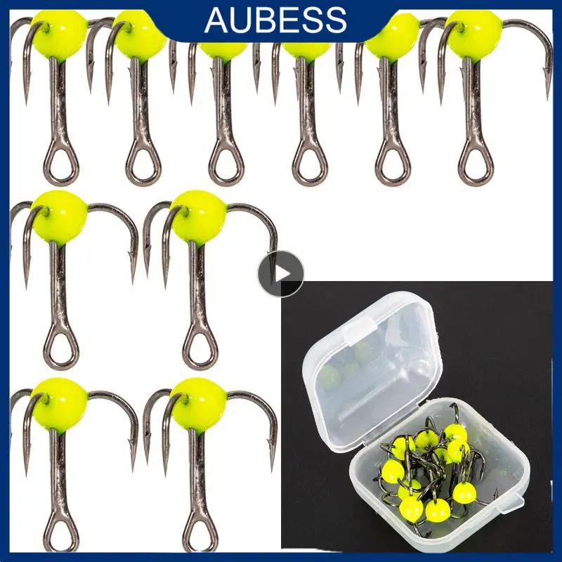 

Fishhook High Carbon Steel Mini Lead Hook Fishing Gear Sharp Barbed Round Bend Three Anchor Hook Fishing Treble Hook