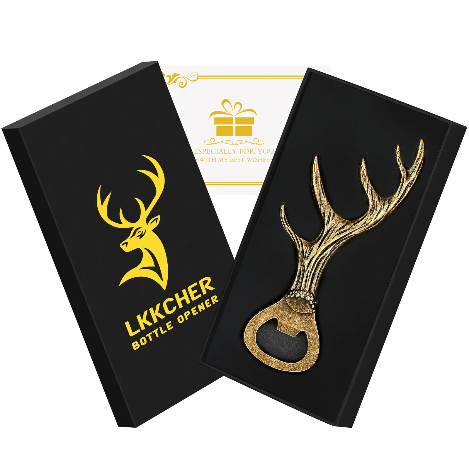 

Cool Bottle Opener Deer Horns Design Beer Opener Creative Gift for Male Wedding Party Bar Accessories Tools Abridor De Cerveza