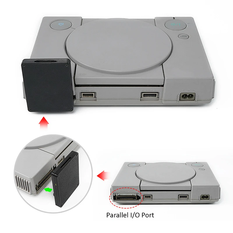 Фото Игровая консоль PS1, толстая модель, эмулятор оптического привода, аксессуары, игровая карта 32 ГБ/64 ГБ/128 ГБ №2