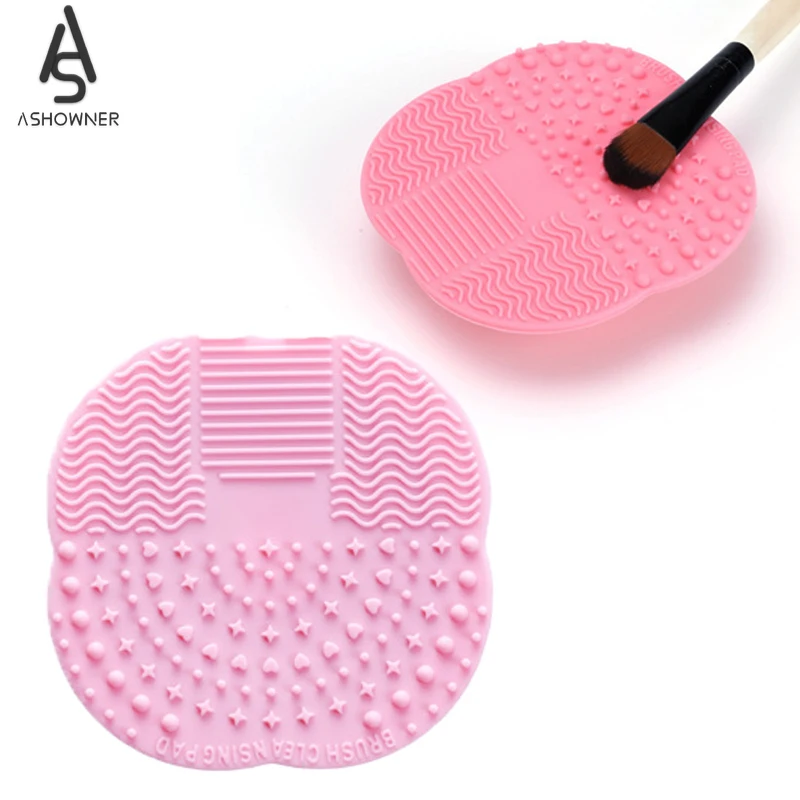 

Silicone Makeup Brush Cleaner Washing Brushes Pad Mat Cosmetic Foundation Eye Shadow Cleaning Board Portable Tool