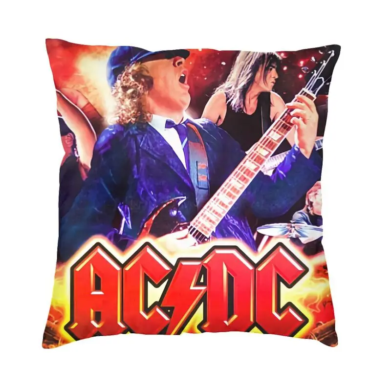 

Heavy Metal Music AC DC Cushion Cover 40x40cm Decoration Printing Rock Band Throw Pillow Case for Sofa Double-sided