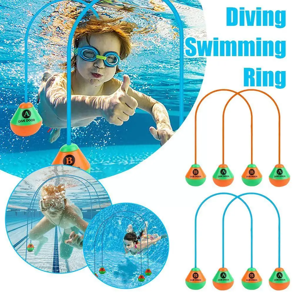 

2-piece Swimming Through The Door Diving Swimming Adult Children Pool Underwater Swimming Diving Swimming Interactive T5P1