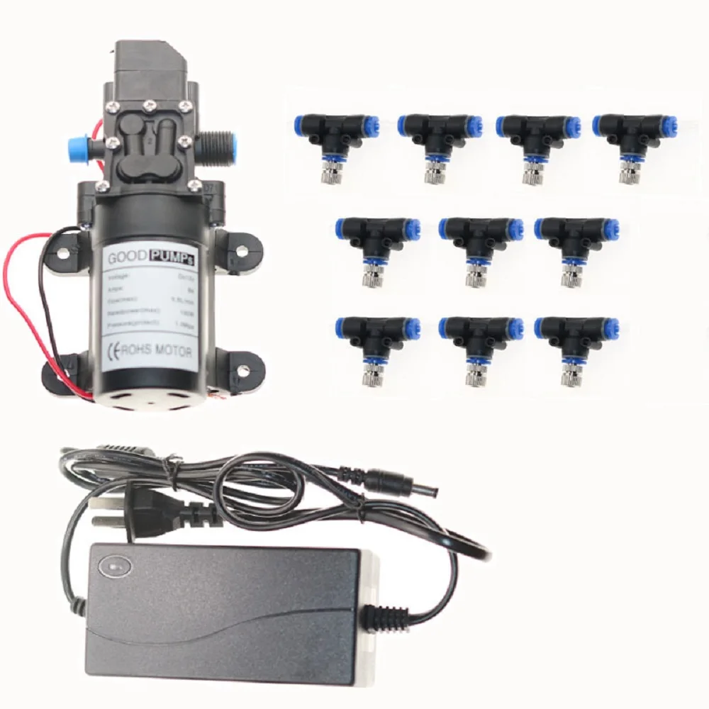 Atomizing Sprinkler Head Agricultural Sprayer Head DC Micro Diaphragm Water Self Priming Pump Cooling Dust Removal System