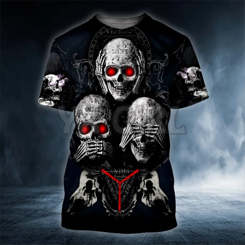 Лето 2022, футболки с 3D-принтом черепа IDK IDC IDGAF, футболки унисекс, футболка, подарок на Хэллоуин