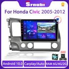 Автомобильный радиоприемник Srnubi Android 10 для Honda Civic 2005 - 2009 2010 2011 мультимедийный видеоплеер навигация GPS 2 Din WIFI динамики DVD