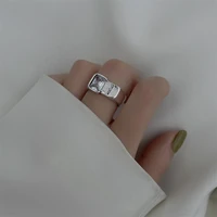 new 2022 fashion geometric alloy good luck ring opening adjustable wholesale jewelry