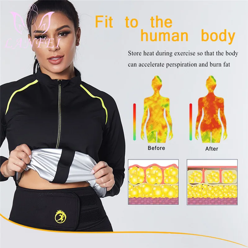 LANFEI Womens Sauna Slimming Shirt Fitness Weight Loss Sweat Thermal Suit Body Shapers Fitness Workout Waist Trainer Tank Tops