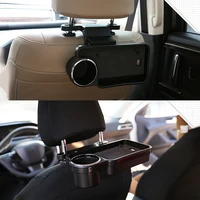 1pc black universal car rear back seat table drink food cup tray mobile phone holder folding bracket auto interior travel desk