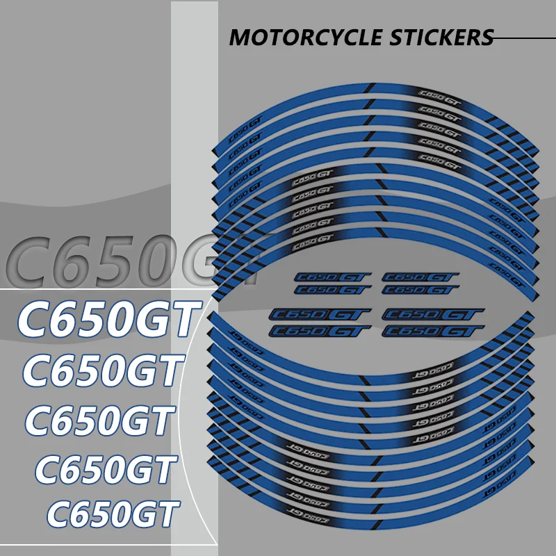 

For BMW C650GT C 650GT c650gt Motorcycle Rim Stickers Inner Wheel Strips Reflective Sticker Decoration Decal Hub Tape Protection