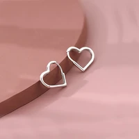 exquisite fashion heart shaped earrings simple creative stainless steel hoop earrings for women girls party jewelry gifts