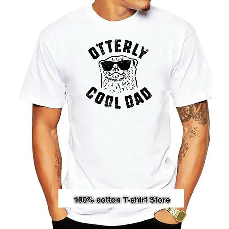 

Otterly Cool Dad-Camiseta estampada de manga corta para hombre, camisetas transpirables de algodón, verano, 2022