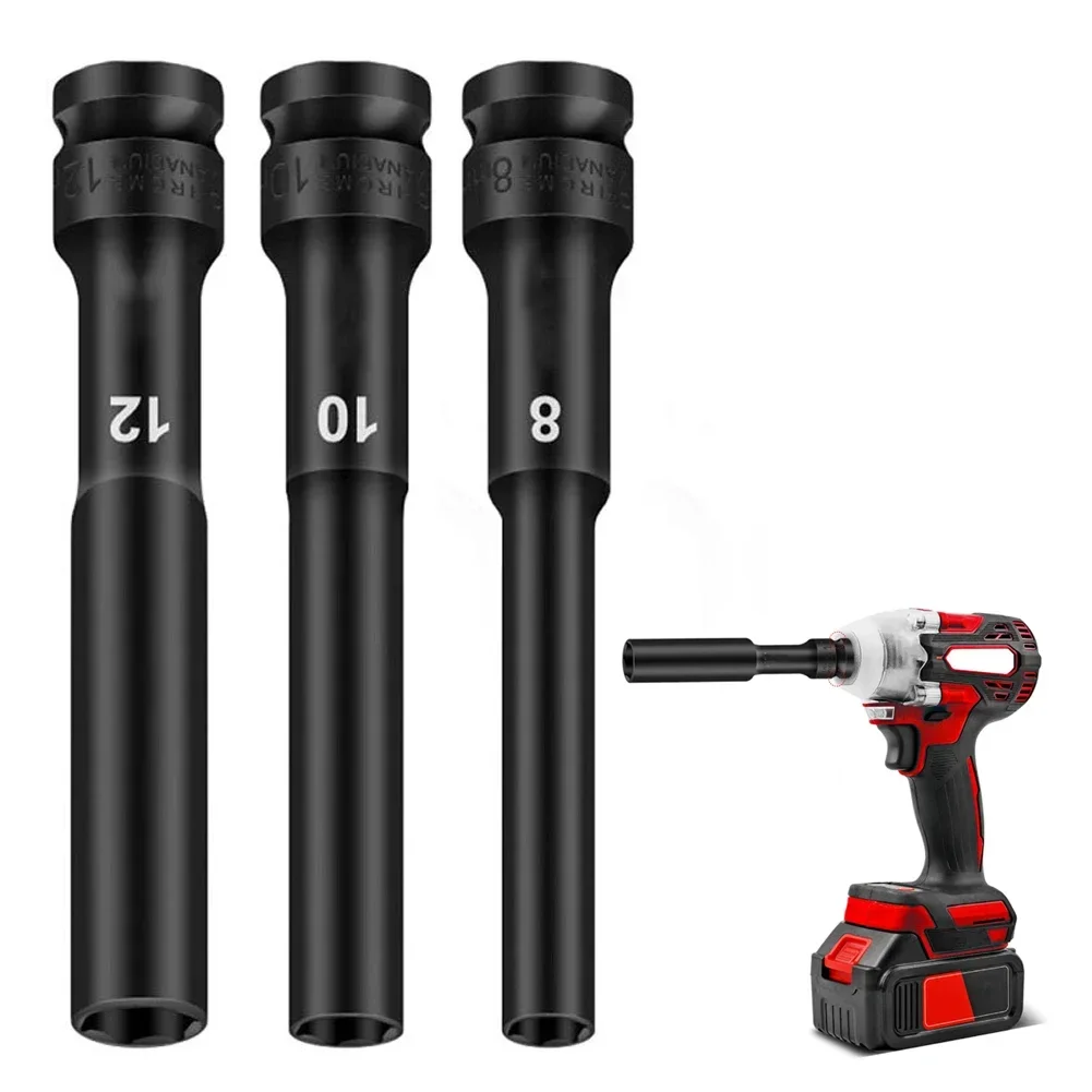 3 шт. 1/2 приводной торцевой ключ с шестигранной головкой 8-12 мм адаптеры гаечный