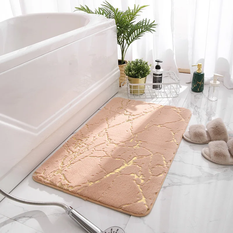 

Non-Slip Bath Mats Super Absorbent Shower Bathroom Carpets Soft Toilet Floor Faux Rabbit Hair Rugs For Home Decor 40x60cm