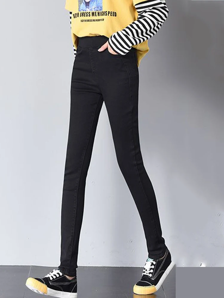 High Waist Large Size 6xl Pencil Jeans Strecth Skinny Denim Pants New Spring Fall Vaqueros Casual Trend Leggings Pantalon Femme