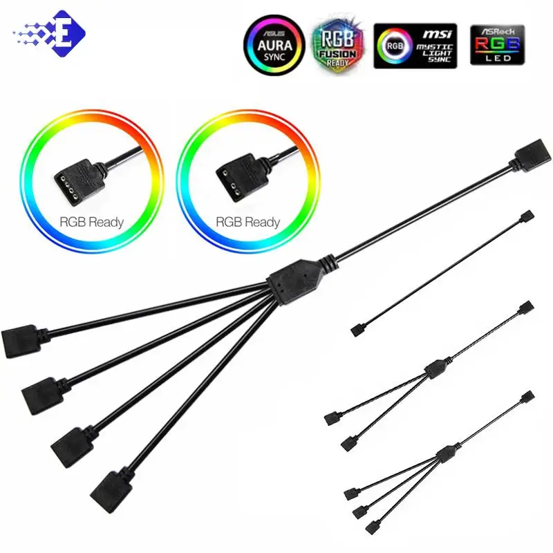 RGB-разветвитель для материнской платы AURA, 30 см, 5 В, 3 контакта, 12 В, 4 контакта