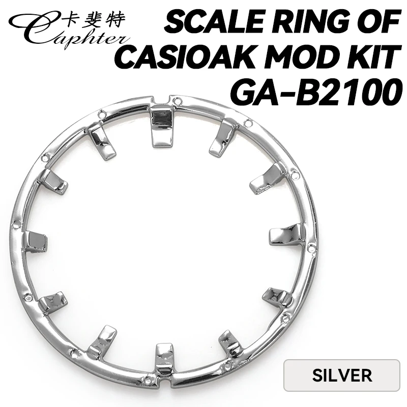 Casioak MOD Kit Watch Dial Supporter Chapter Scale Ring For Casio Gshock GA-B2100 GAB2100 Rubber Lume Watch Face Accessories