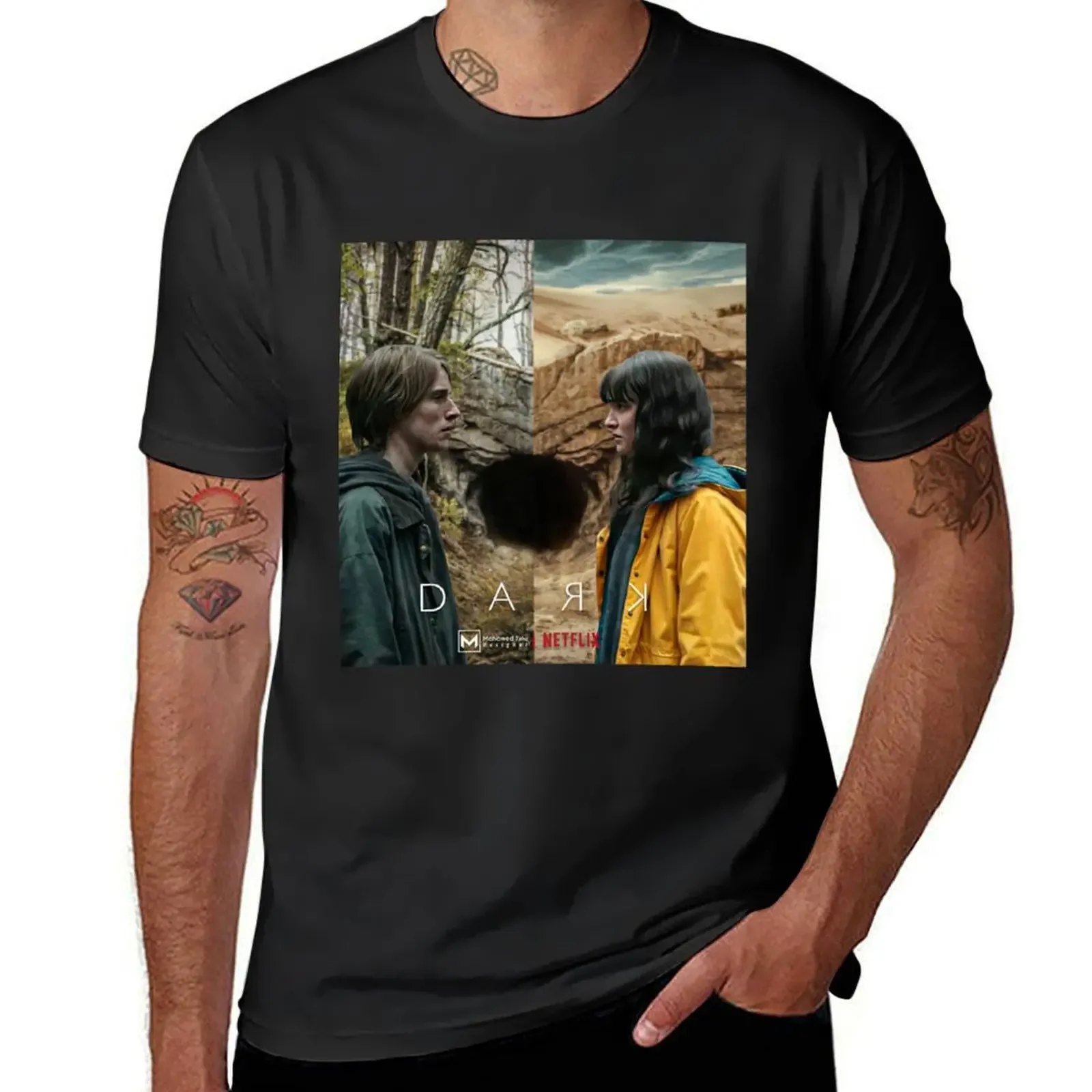 Темная футболка серии Netflix рабочая одежда футболки на заказ с коротким рукавом
