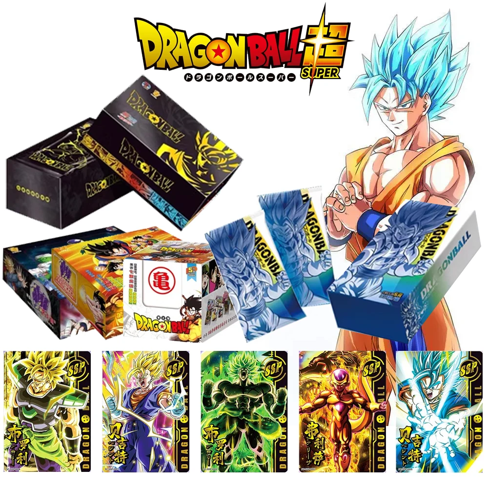 

Dragon Ball Cards Son Goku Rare Bronzing SP Flash Card SSR Gold Deluxe Collector's Edition Anime Character Kids Gifts Collection