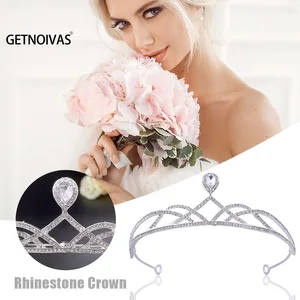 Bridal Wedding Hair Accessories Crystal Crown Rhinestone Crown Wedding Birthday Dress Hair Accessori in Pakistan