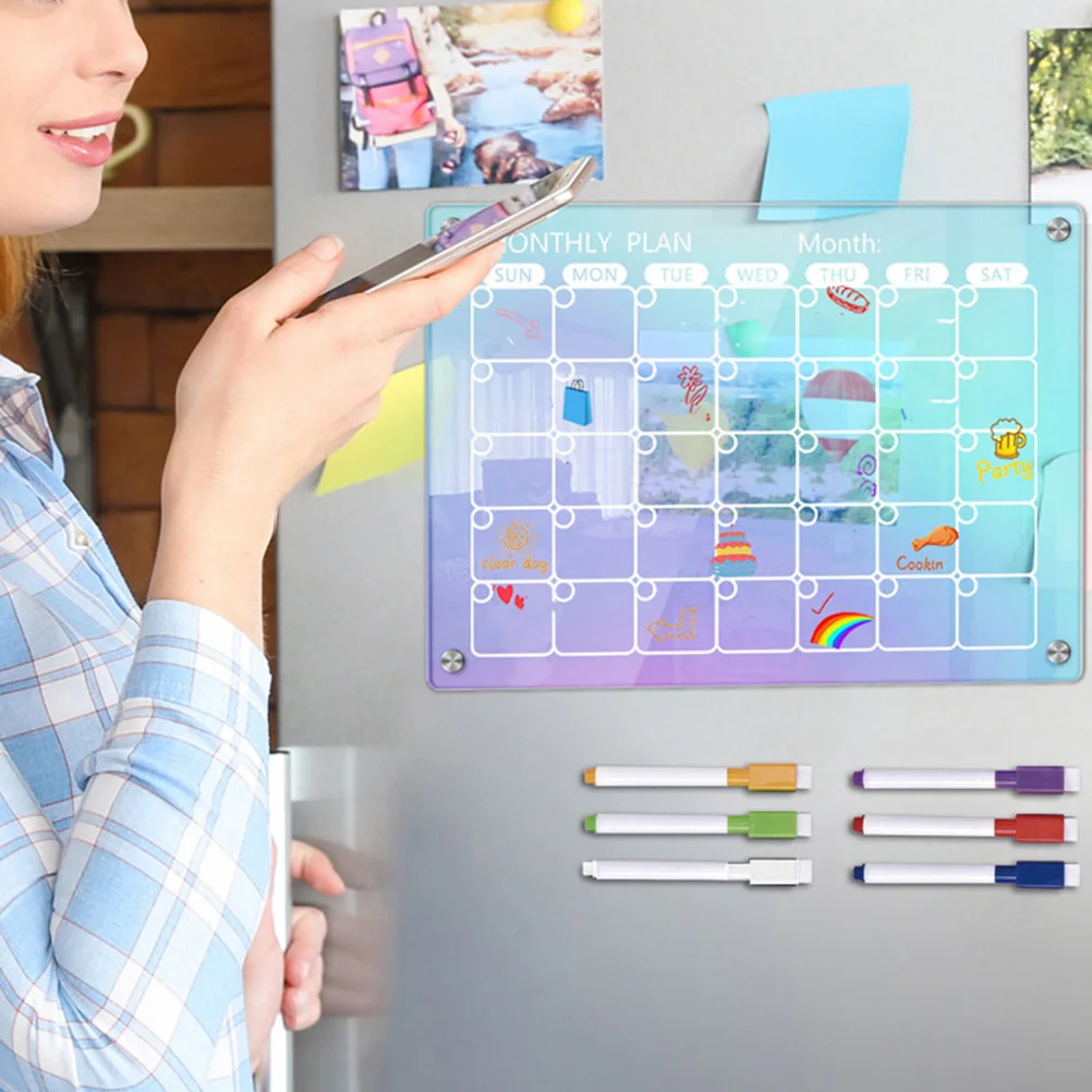 

Белый Магнитный настенный магнитный холодильник, список дел, трехмерный холодильник, ежедневник, планировщик