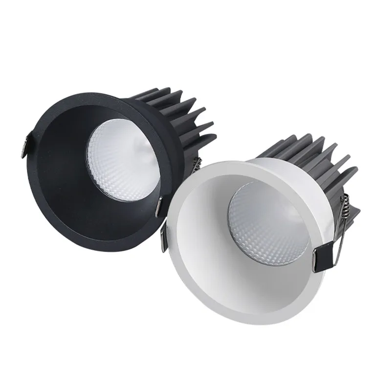 

Recessed Anti-glare LED COB Downlight 7W 9W 12W 15W Dimmable 110V 220V AC 38° Beam Angle Ceiling Spot light For Indoor Lighting